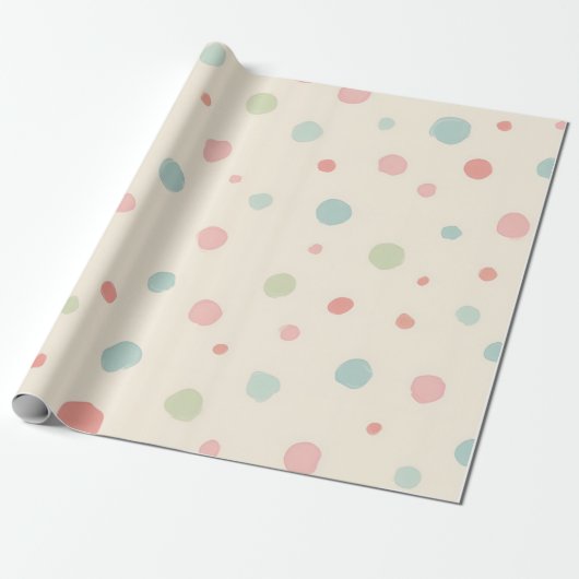 Dot wrapping paper cadeaupapier (Uitgerold)