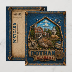 Dothan Alabama Ansichtkaart Vintage Reis Briefkaart