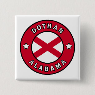 Dothan Alabama Vierkante Button 5,1 Cm