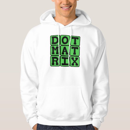 Dotmatrix, patroonarray hoodie (Voorkant)