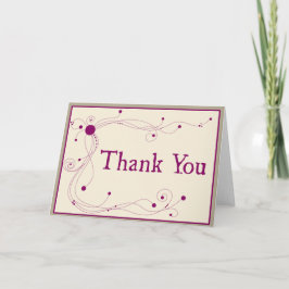 Dots and Swirls - Thank You card Kaart