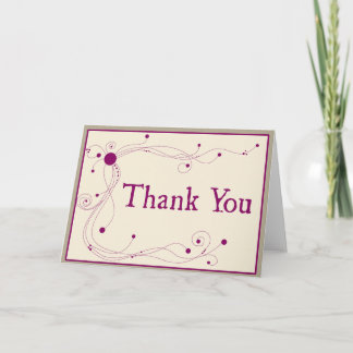 Dots and Swirls - Thank You card Kaart