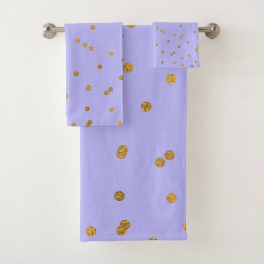 Dots Confetti Purple & Or Glam Glamor Moderne (En situation)