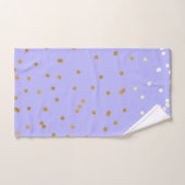 Dots Confetti Purple & Or Glam Glamor Moderne (Serviette à main)