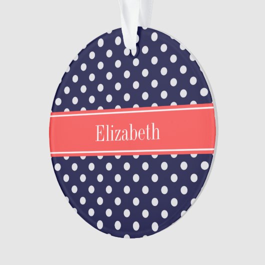 Dots Coral Name Monogram (devant)