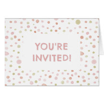 Dots d'aquarelle Erica Confetti Invitation d'anniv