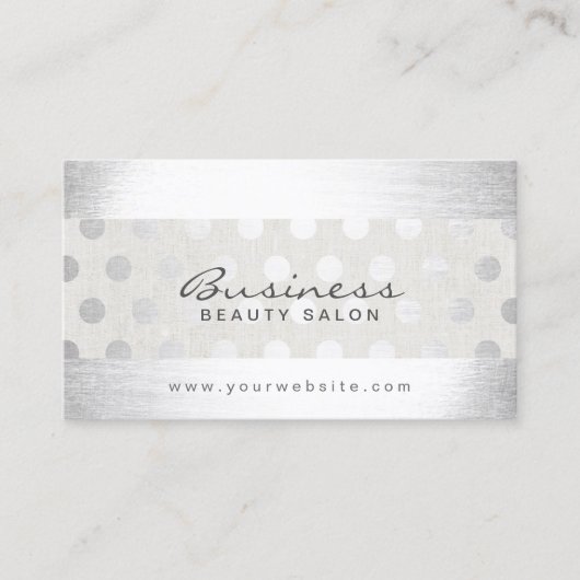 Dots d'argent moderne salon de beauté rendez-vous (Devant)