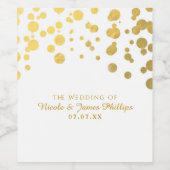 Dots de Confetti à huile d'or Élégant Étiquette de (Étiquettes simples)