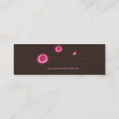 Dots de fleurs roses et carte de profil de plaisir (Dos)