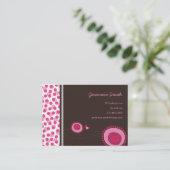 Dots de fleurs roses et carte de profil de plaisir (Debout devant)