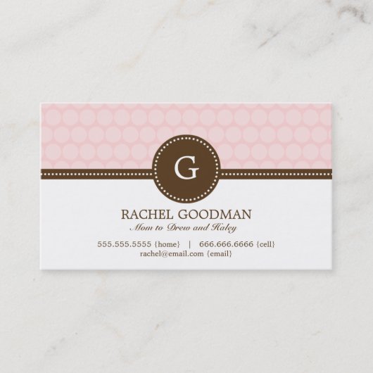 Dots délicieux Carte de visite / Carte d'appel per (Devant)