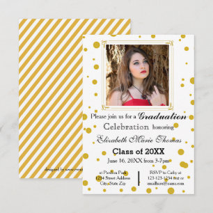 Dots d'or - Faire-part de 3x5