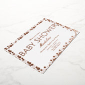 Dots d'or Motif Baby shower Foil Invitation (Rotation)