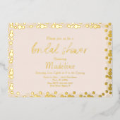 Dots d'or Motif Mariage Foil Pressing Invitation (Recto)