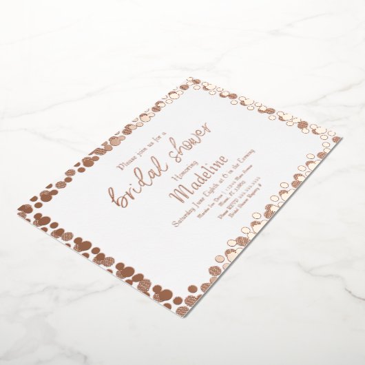 Dots d'or Motif Mariage Foil Pressing Invitation (Rotation)