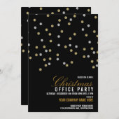 Dots étincelants Bureau de Noël Invitation de fête (Devant / Derrière)
