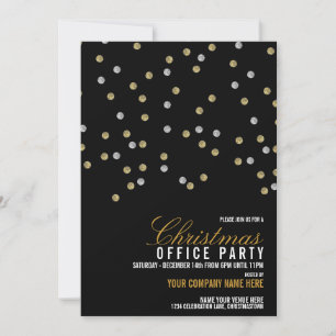 Dots étincelants Bureau de Noël Invitation de fête