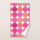 Dots géants du milieu du siècle, rose de Fuchsia e (Serviette à main)