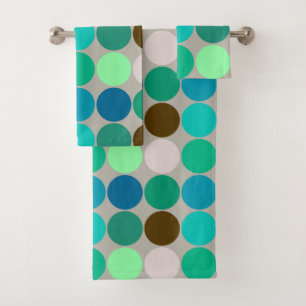Dots géants du milieu du siècle, turquoise et gr