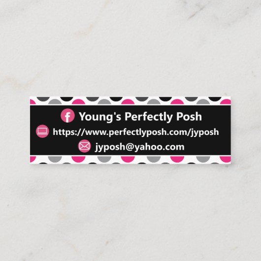 Dots Gerber Daisy Posh carte de visite (Dos)