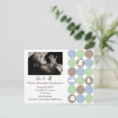 Dots N Shapes Geboorteaankondiging Aankondiging (Staand voorkant)