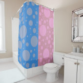 Dots Rideau de douche rose bleu (En situation)