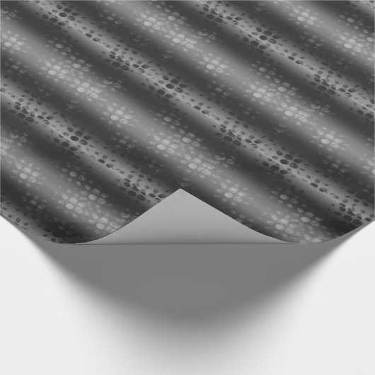 Dotted Bursts Pattern - Black, Grey, White Cadeaupapier (Hoek)