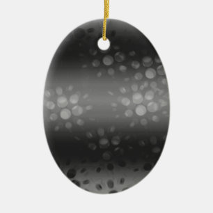 Dotted Bursts Pattern - Black, Grey, White Keramisch Ornament
