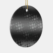Dotted Bursts Pattern - Black, Grey, White Keramisch Ornament (Rechts)