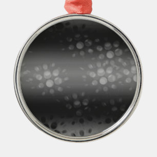 Dotted Bursts Pattern - Black, Grey, White Metalen Ornament