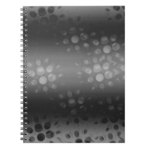 Dotted Bursts Pattern - Black, Grey, White Notitieboek