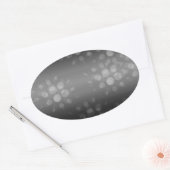 Dotted Bursts Pattern - Black, Grey, White Ovale Sticker (Envelop)
