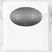 Dotted Bursts Pattern - Black, Grey, White Ovale Sticker (Tas)