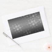 Dotted Bursts Pattern - Black, Grey, White Rechthoekige Sticker (Envelop)