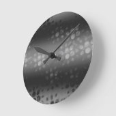 Dotted Bursts Pattern - Black, Grey, White Ronde Klok (Hoek)