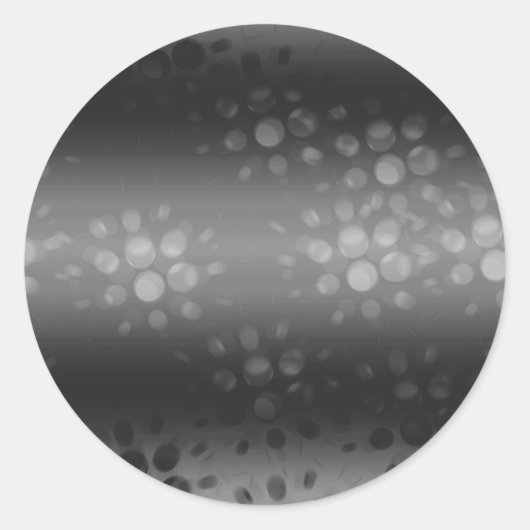 Dotted Bursts Pattern - Black, Grey, White Ronde Sticker (Voorkant)