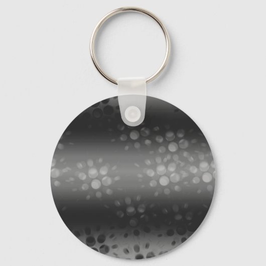 Dotted Bursts Pattern - Black, Grey, White Sleutelhanger (Voorkant)
