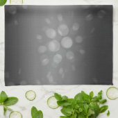 Dotted Bursts Pattern - Black, Grey, White Theedoek (Gevouwen)