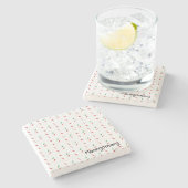 Dotted Chili Pepper Pattern Stenen Onderzetter (Zijkant)