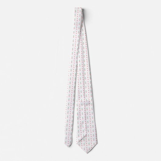 Dotted Chili Pepper Pattern Stropdas (Achterkant)