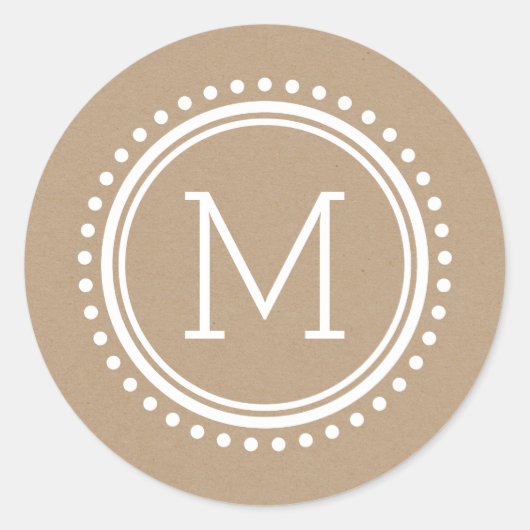 Dotted Circle Familie Monogram Stickers (Voorkant)