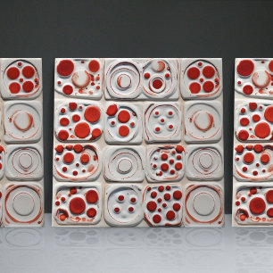 Dotted Faux Relief Glazed eigedele Decor Home Tegeltje