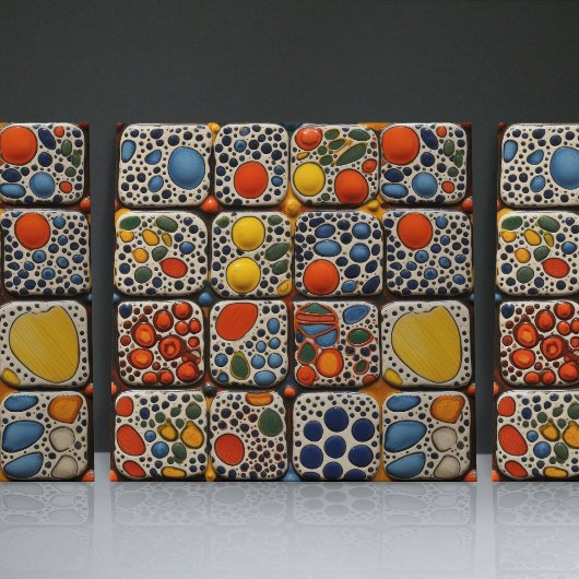 Dotted Faux Relief Glazed eigedele Decor Home Tegeltje