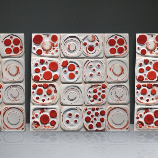 Dotted Faux Relief Glazed eigedele Decor Home Tegeltje