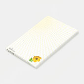 Dotted Grid - Schattige Geel Open Tulp Bloemen Fot Post-it® Notes (Schuin)