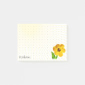 Dotted Grid - Schattigee gele tulp bloemenfotograf Post-it® Notes (Voorkant)