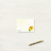 Dotted Grid - Schattigee gele tulp bloemenfotograf Post-it® Notes (Op bureau)