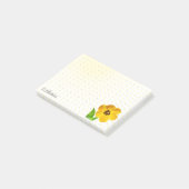 Dotted Grid - Schattigee gele tulp bloemenfotograf Post-it® Notes (Schuin)