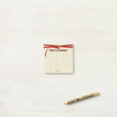 Dotted Merry Kerstmis Tartan Pattern Typografie Post-it® Notes (Op bureau)