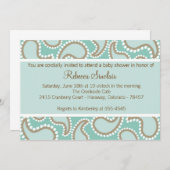 Dotted Paisley Invitation Kaart (Voorkant / Achterkant)